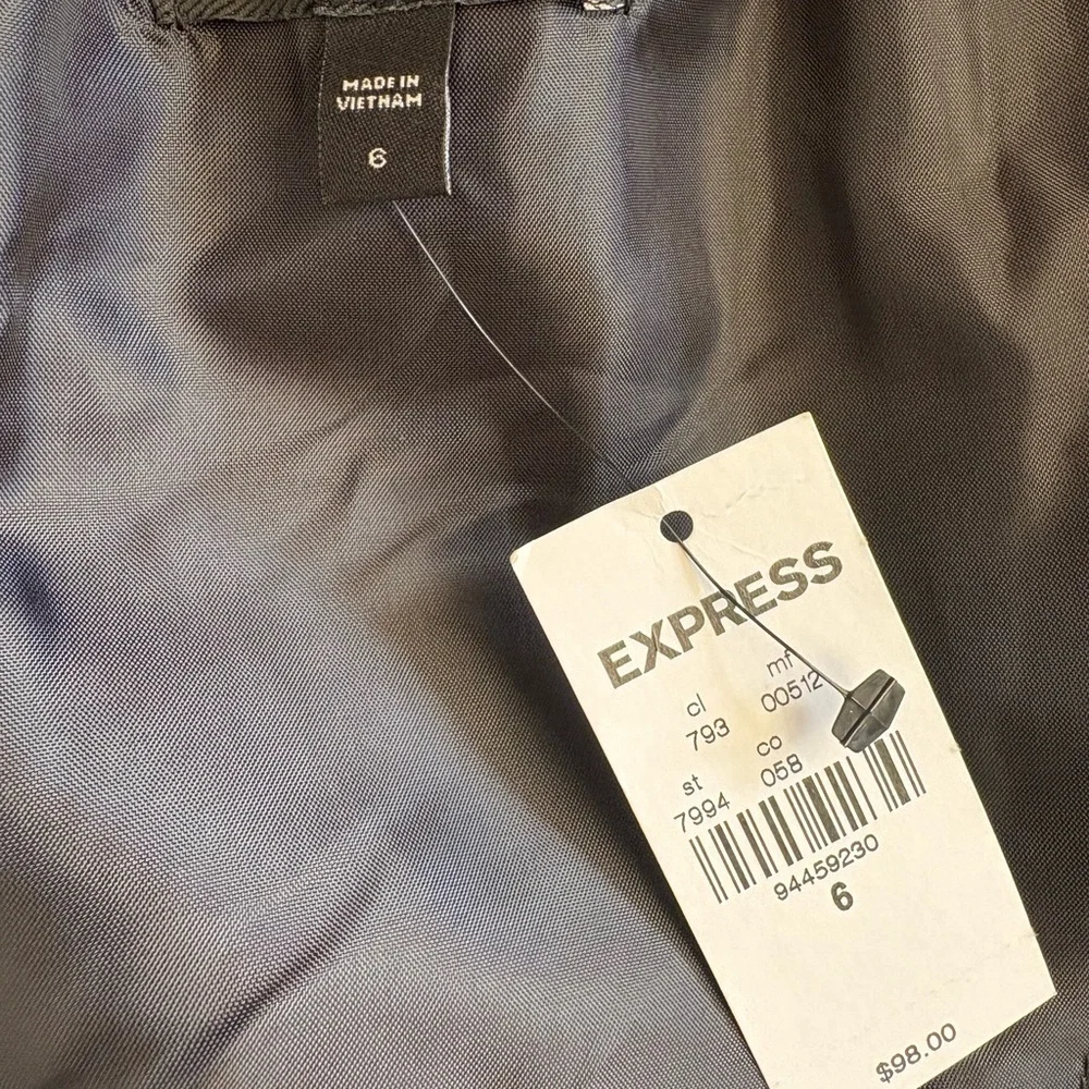 Express Strapless Cocktail Dress Solid Black Size 6